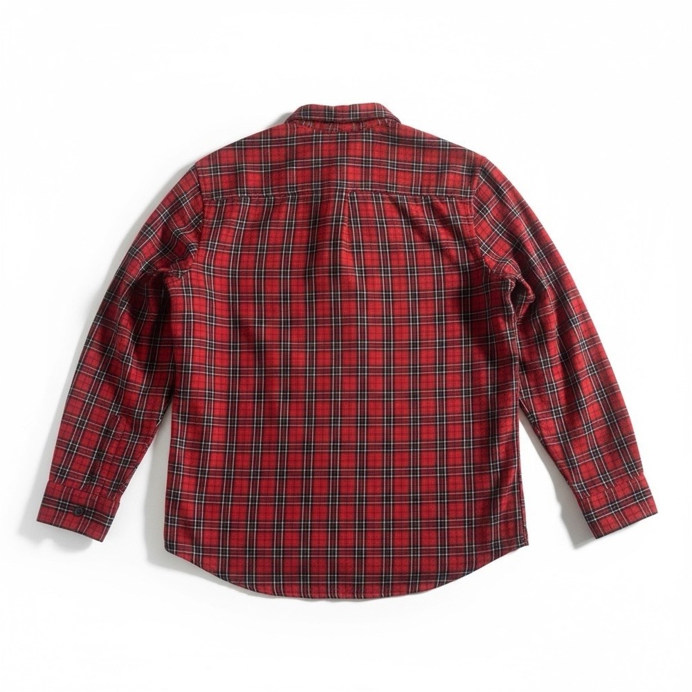 Chaps Shirt Mens XL Extra Large Red Black Plaid Button Down‎ Long Sleeve Pocket - Picture 4 of 10